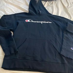 Black champion hoodie